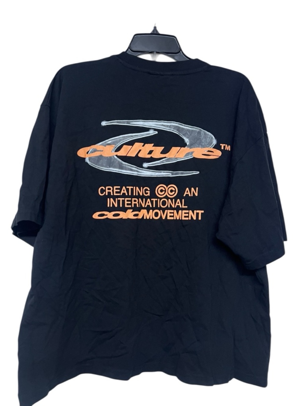 New Men's Cold Culture Dynamic Black Graphic Crewneck T-Shirt